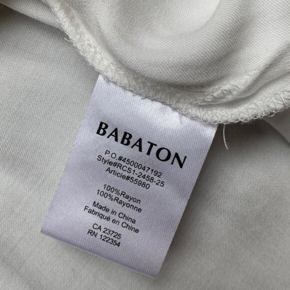 Aritzia Babaton Blouse Off The Shoulders 3/4 Length Sleeve White Size XS - Picture 13 of 15